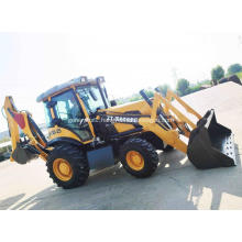 Diesel-powered backhoe loader for construction